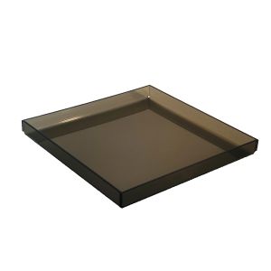12"x12"x1" Bronze Transparant Acrylic Tray